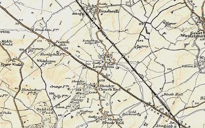 Old map of Loughton in 1898-1901