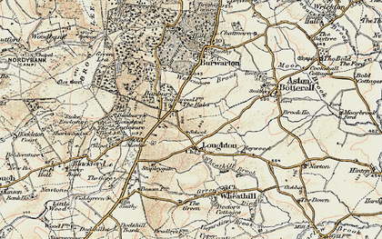 Old map of Loughton in 1901-1902
