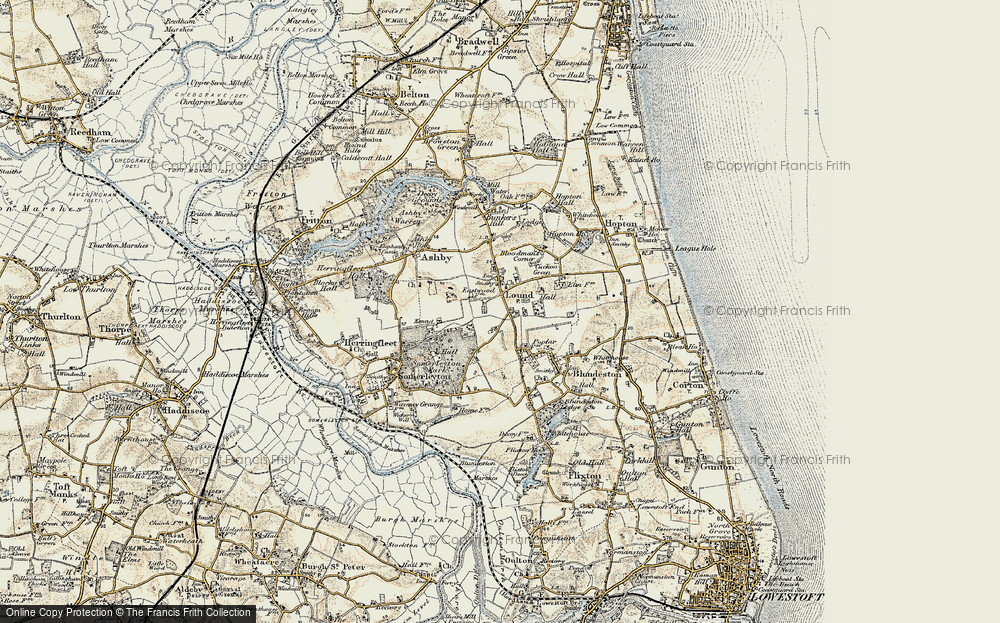 Old Map of Lound, 1901-1902 in 1901-1902