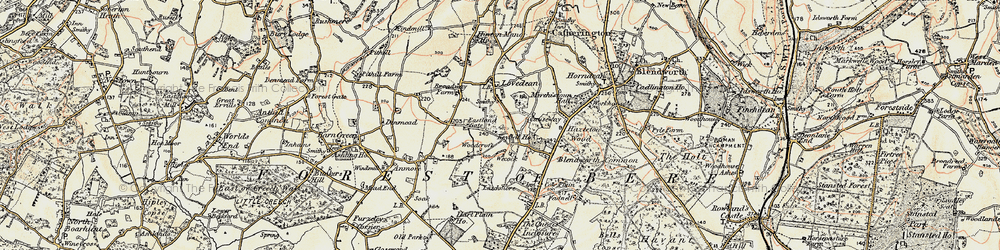 Old map of Lovedean in 1897-1899