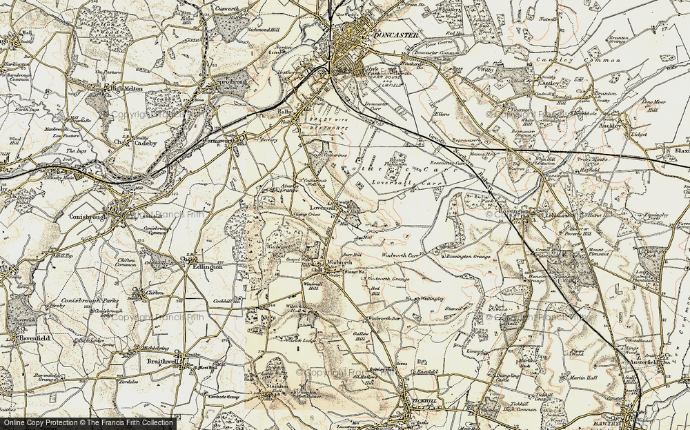 Old Map of Loversall, 1903 in 1903