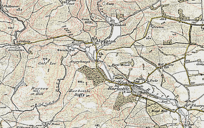 Old map of Low Alwinton in 1901-1903