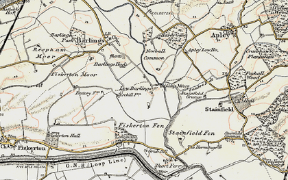 Old map of Low Barlings in 1902-1903