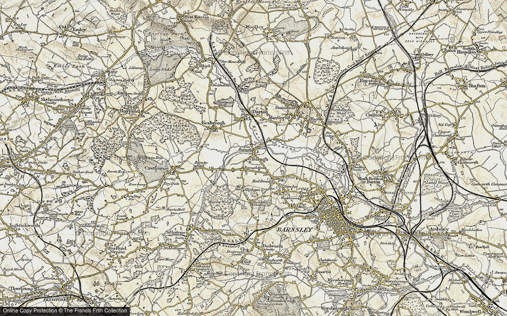 Old Map of Low Barugh, 1903 in 1903
