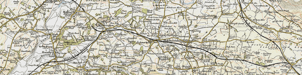 Old map of Low Bentham in 1903-1904