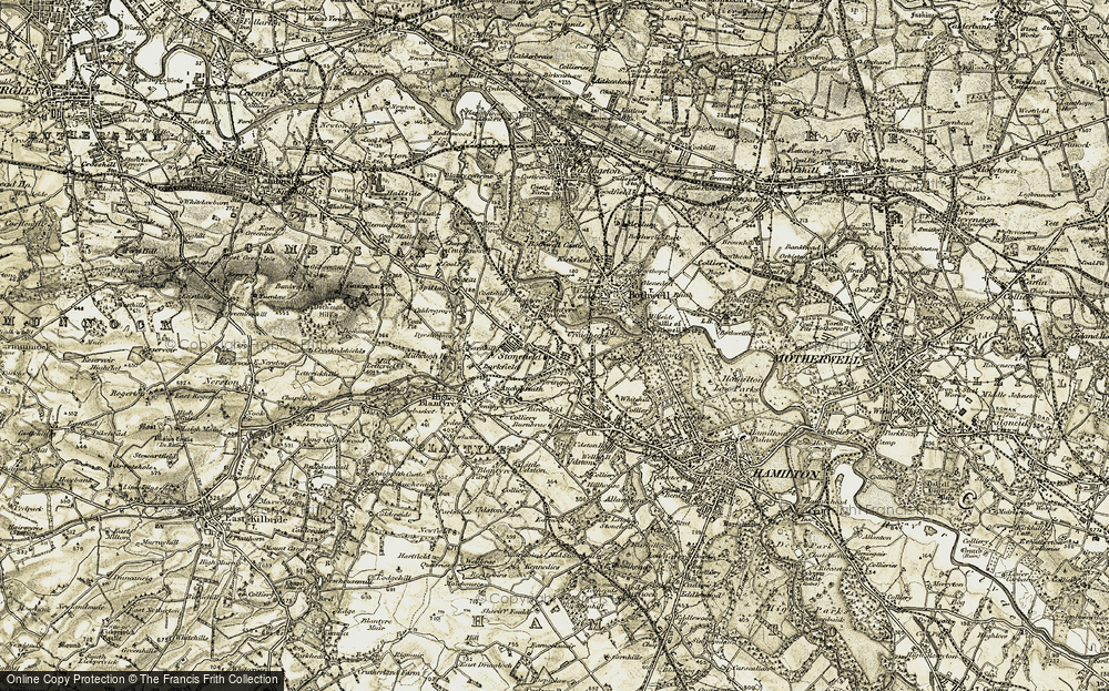 Old Map of Low Blantyre, 1904-1905 in 1904-1905