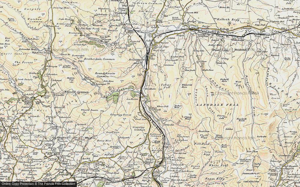 Old Map of Historic Map covering Archer Moss in 1903-1904