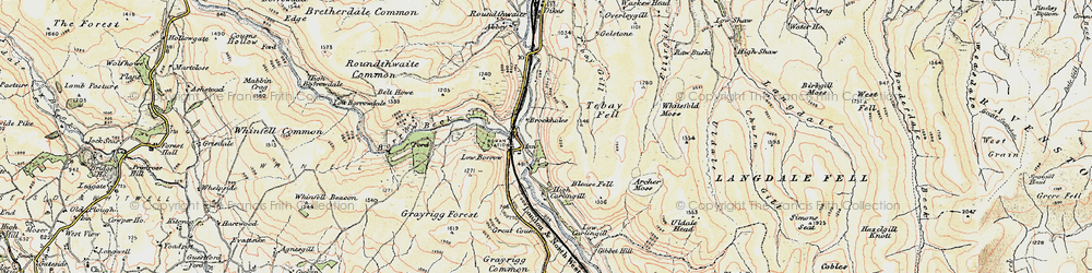 Old map of Whitefold Moss in 1903-1904