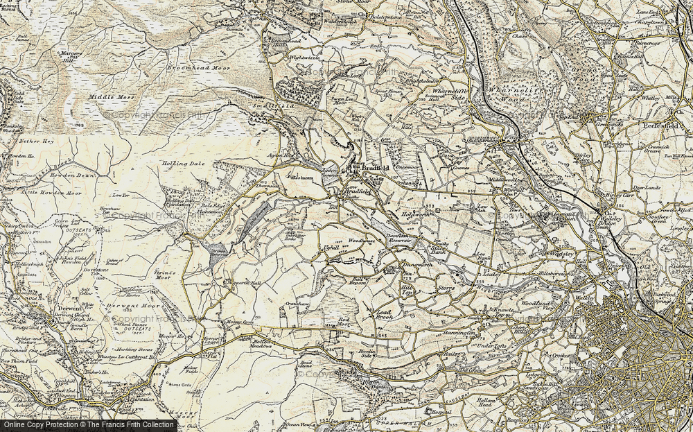 Old Map of Low Bradfield, 1903 in 1903