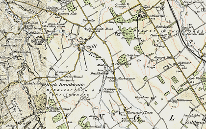 Old map of Low Braithwaite in 1901-1904