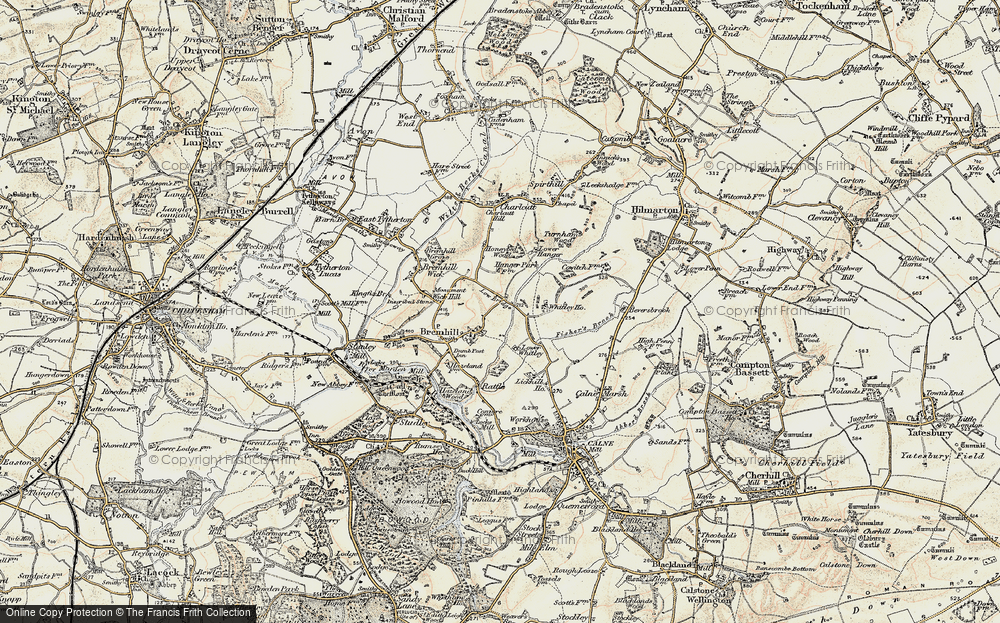 Old Map of Historic Map covering Fisher's Brook in 1899