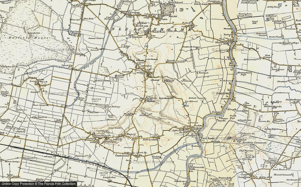 Old Map of Historic Map covering High Burnham in 1903