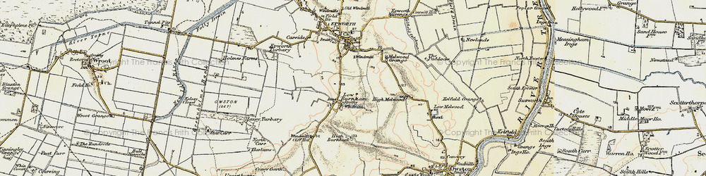 Old map of Low Burnham in 1903