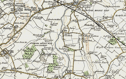 Old map of Low Catton in 1903