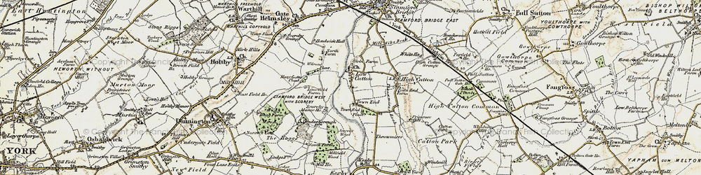 Old map of Low Catton in 1903