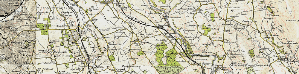 Old map of Wrayside in 1901-1904