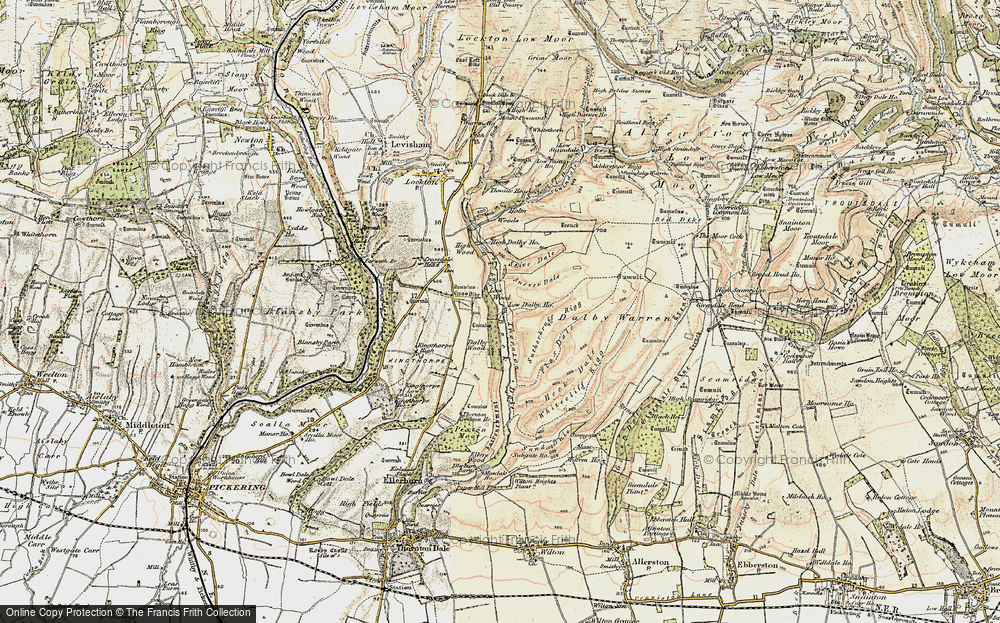 Old Map of Historic Map covering Dalby Forest in 1903-1904