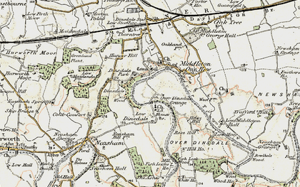 Old map of Low Dinsdale in 1903-1904