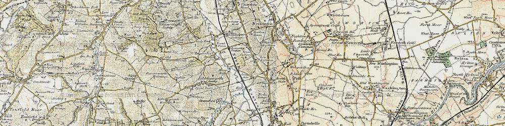 Old map of Low Eighton in 1901-1904