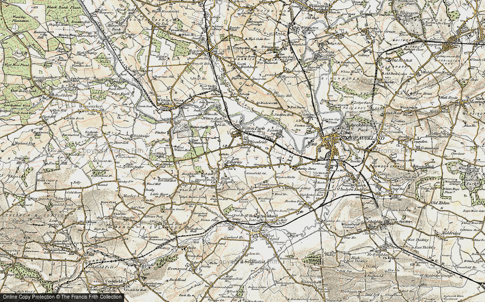 Old Map of Low Etherley, 1903-1904 in 1903-1904