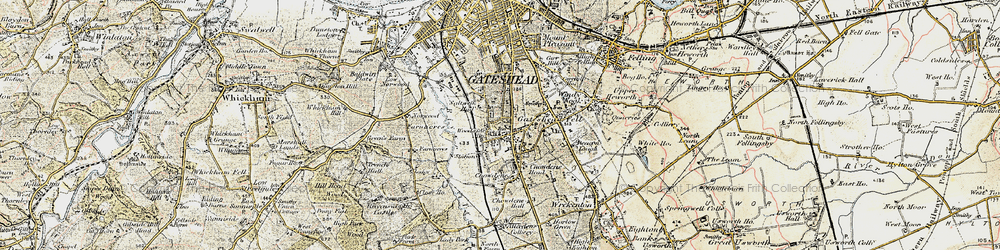Old map of Low Fell in 1901-1904