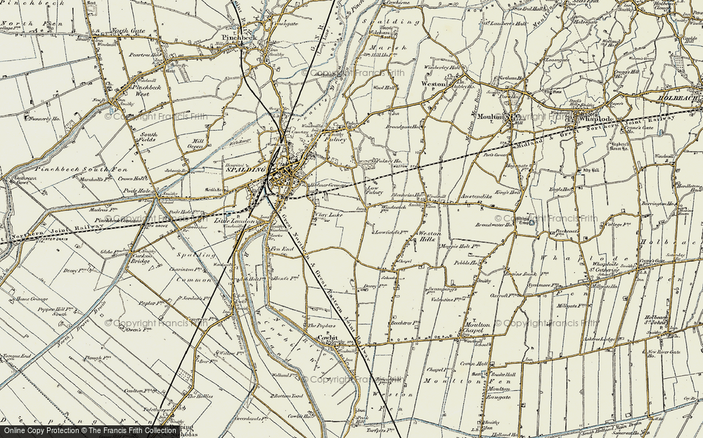 Old Map of Low Fulney, 1901-1903 in 1901-1903