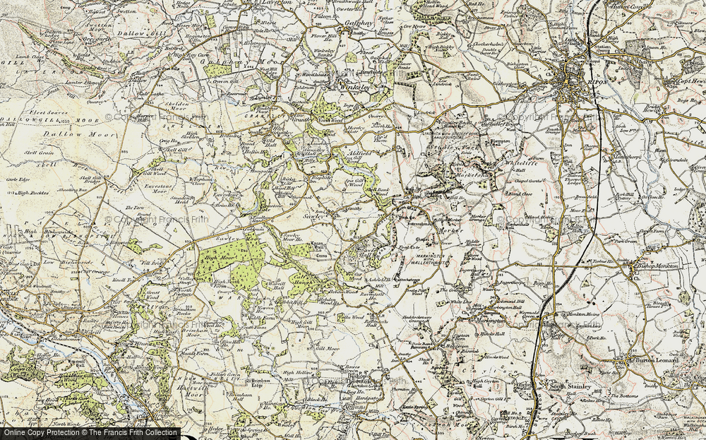 Old Map of Historic Map covering How Hill in 1903-1904