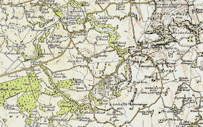 Old map of Wet Car Wood in 1903-1904