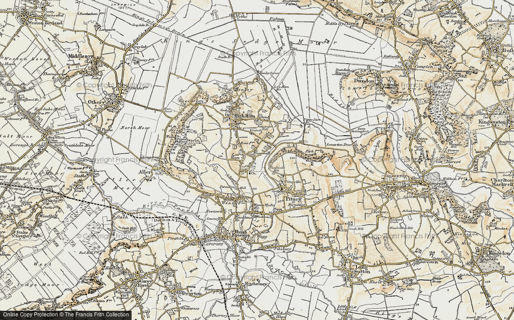 Old Map of Low Ham, 1898-1900 in 1898-1900