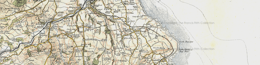 Old map of Low Hawsker in 1903-1904
