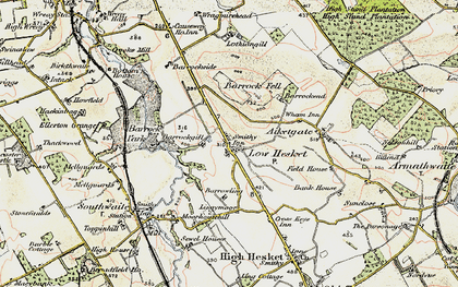 Old map of Barrock Park in 1901-1904