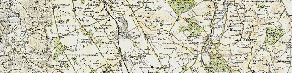 Old map of Barrock Side in 1901-1904