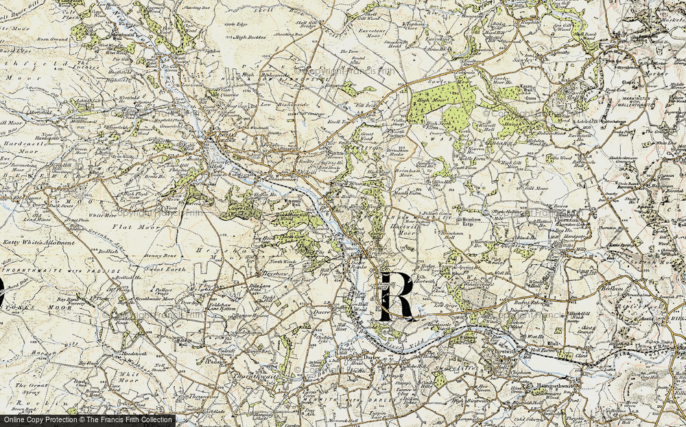 Old Map of Historic Map covering Birch Wood in 1903-1904