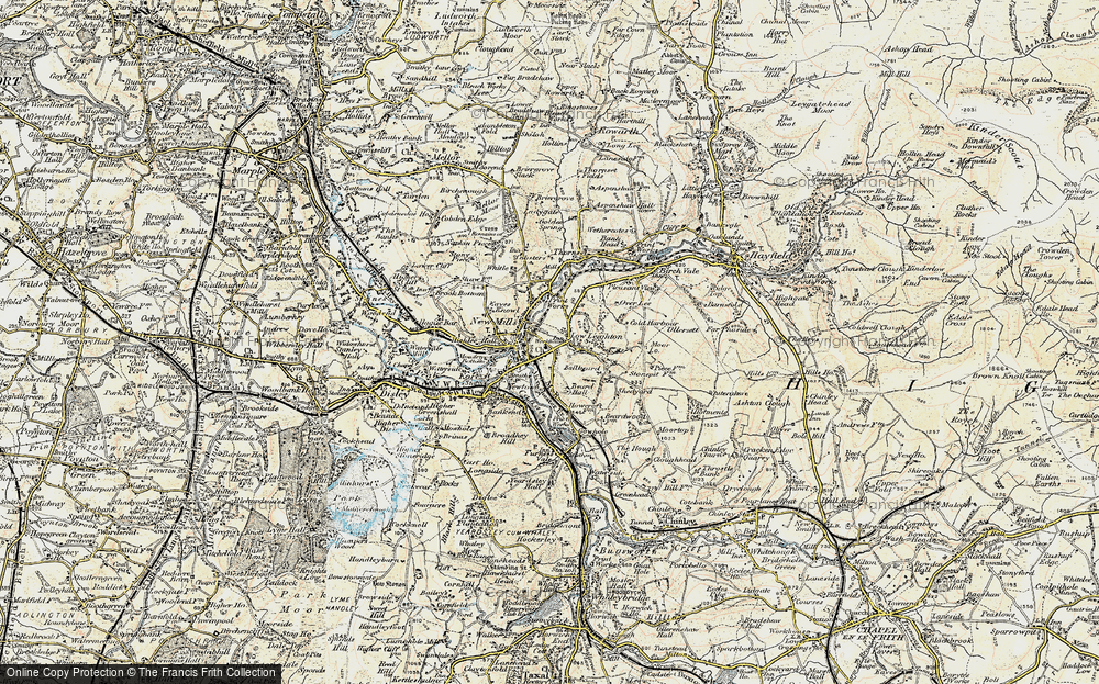 Old Map of Low Leighton, 1902-1903 in 1902-1903