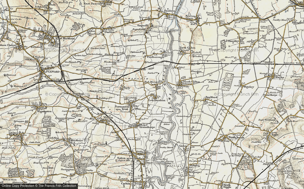 Old Map of Low Marnham, 1902-1903 in 1902-1903
