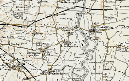 Old map of Low Marnham in 1902-1903