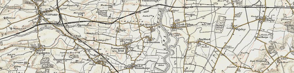 Old map of Low Marnham in 1902-1903