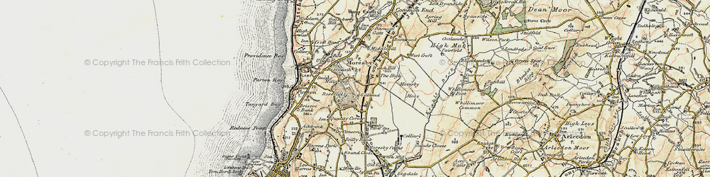 Old map of Low Moresby in 1901-1904