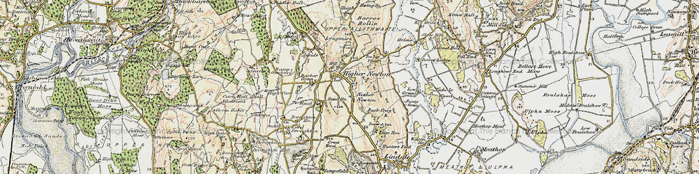 Old map of Low Newton in 1903-1904