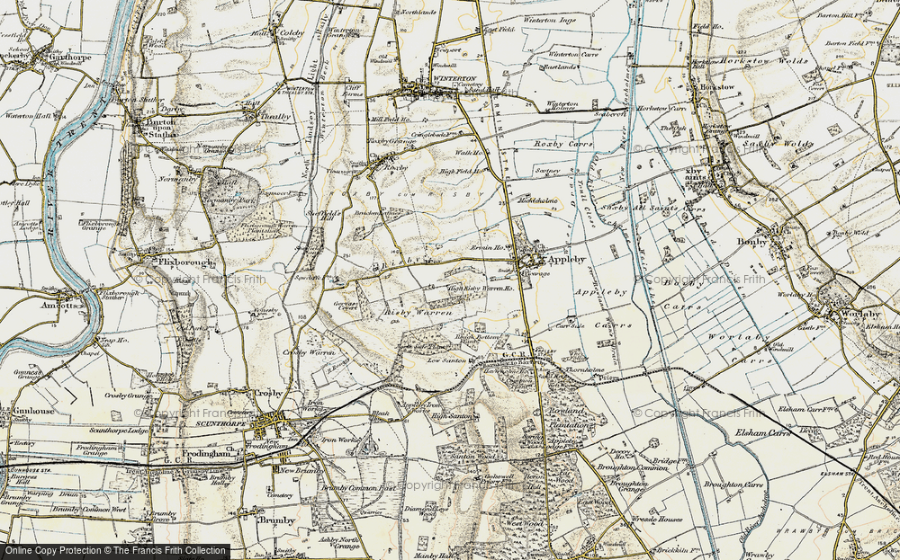 Old Map of Low Risby, 1903-1908 in 1903-1908