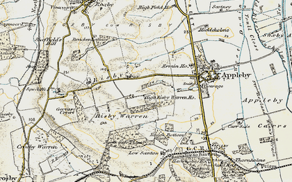 Old map of Low Risby in 1903-1908