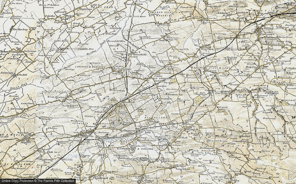 Old Map of Historic Map covering Heathfield in 1901-1904