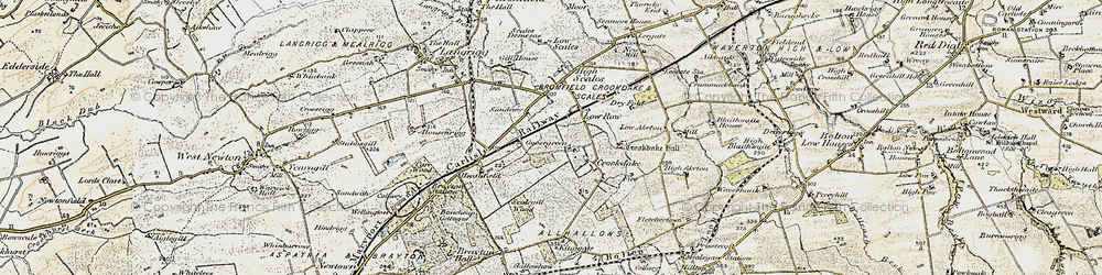 Old map of Heathfield in 1901-1904