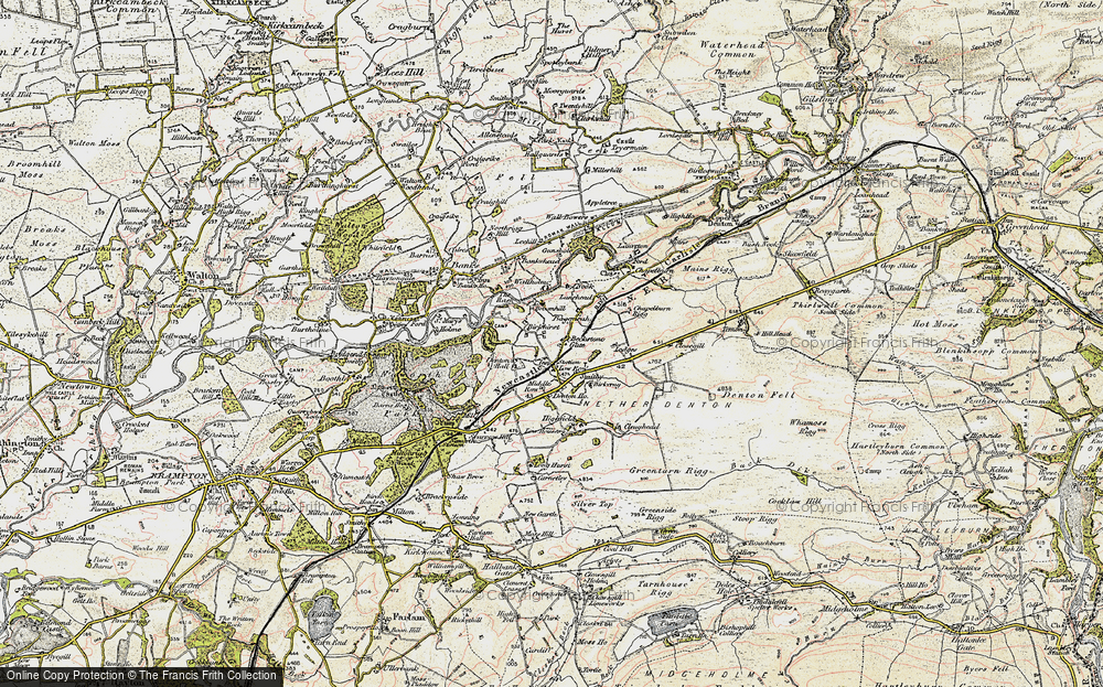 Old Map of Historic Map covering Lanerton in 1901-1904
