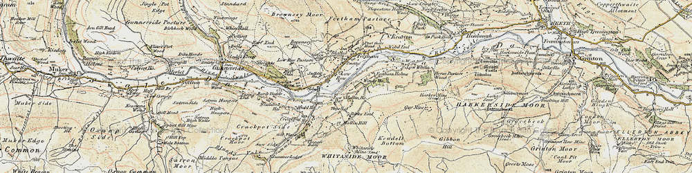 Old map of Low Row in 1903-1904