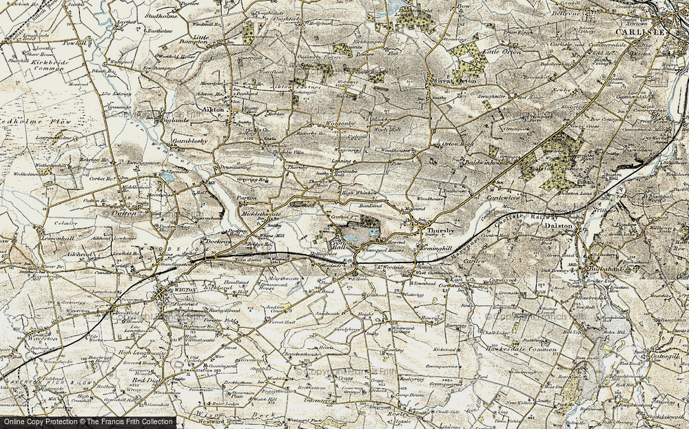 Old Map of Low Whinnow, 1901-1904 in 1901-1904