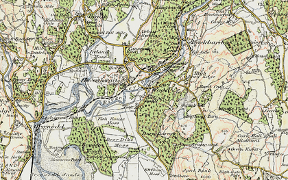 Old map of Burn Barrow Wood in 1903-1904