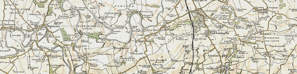 Old map of Worsall Grove in 1903-1904