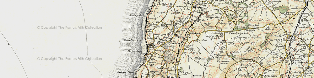 Old map of Lowca in 1901-1904