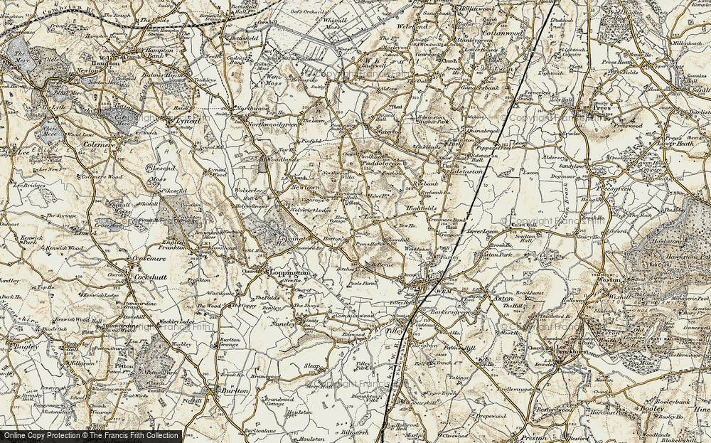 Old Map of Lowe, 1902 in 1902